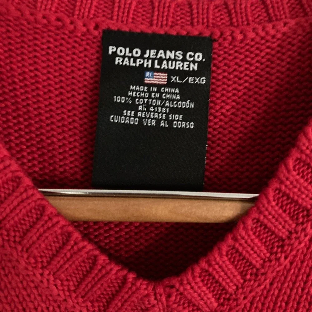Vtg Polo Jean Ralph Lauren Knit Sweater Vest Men XL Golf Preppy Ivy Academia Y2K